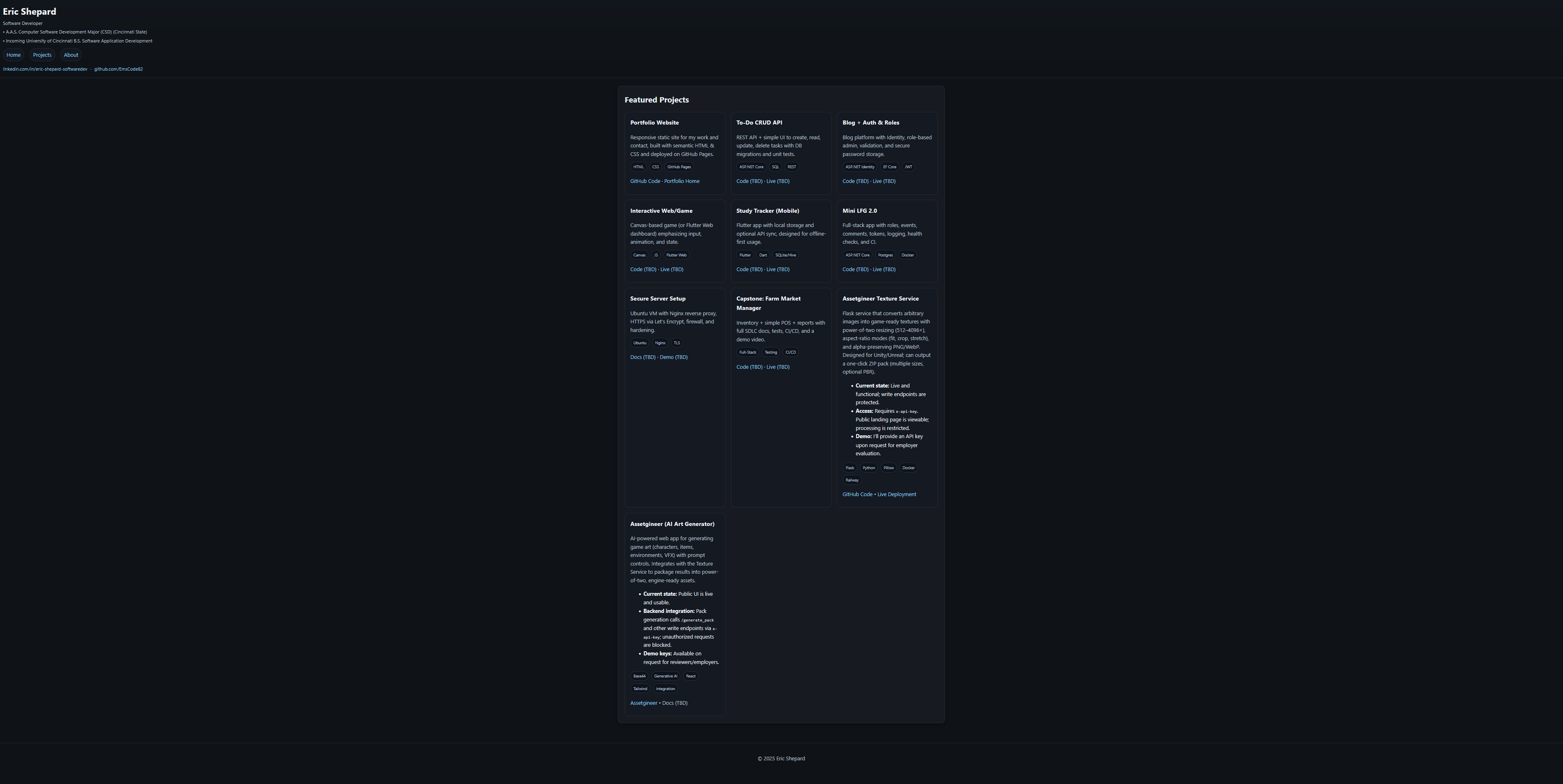 To-Do CRUD API — Eric Shepard